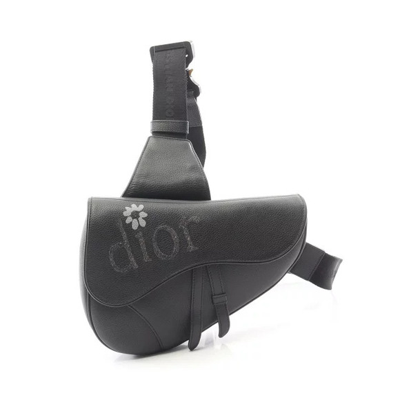 Dior Handbags - Dior Christian ERL Saddle Bag Waist Body Belt Bum Crossbody Leather Black